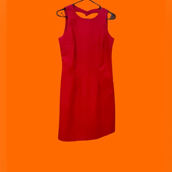 Darling back heart detail, red sleeveless dress~ - Picture 2 of 5